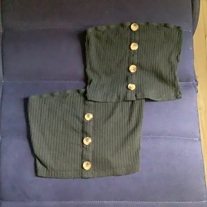 Black crop tube tops